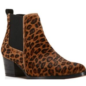 Funky K.C. Russie Leopard Print Calf Hair booties