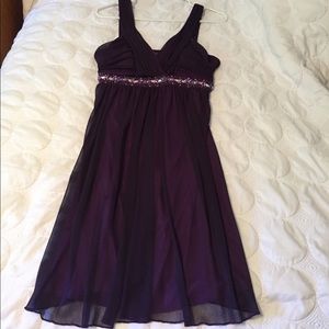 Purple Dress with Bead Details