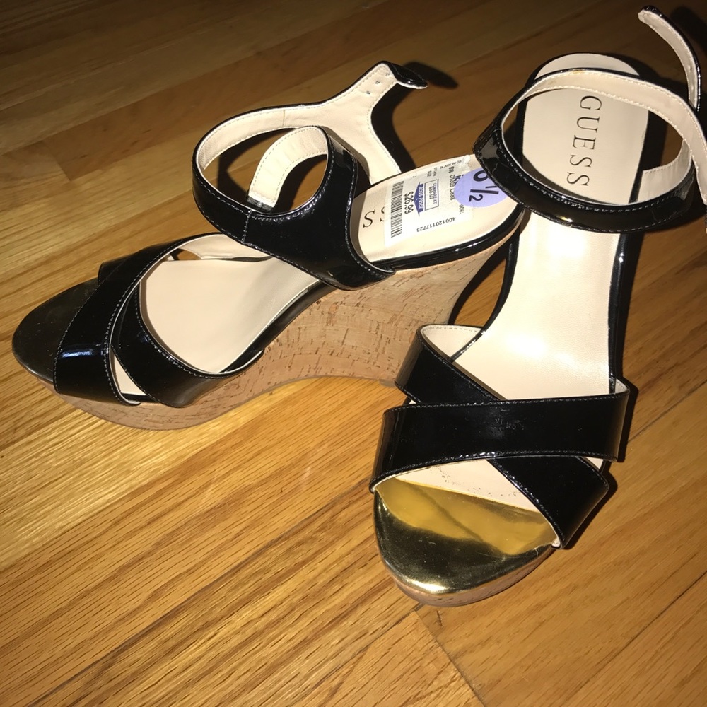 Guess Black Wedges