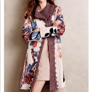 Anthropologie embroidered foret cardigan