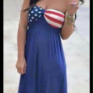 Flag dress, flag cover up, lipsense never used