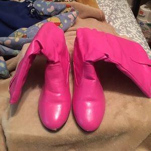 Pink boots
