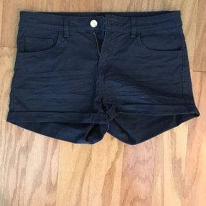 Dark blue denim shorts