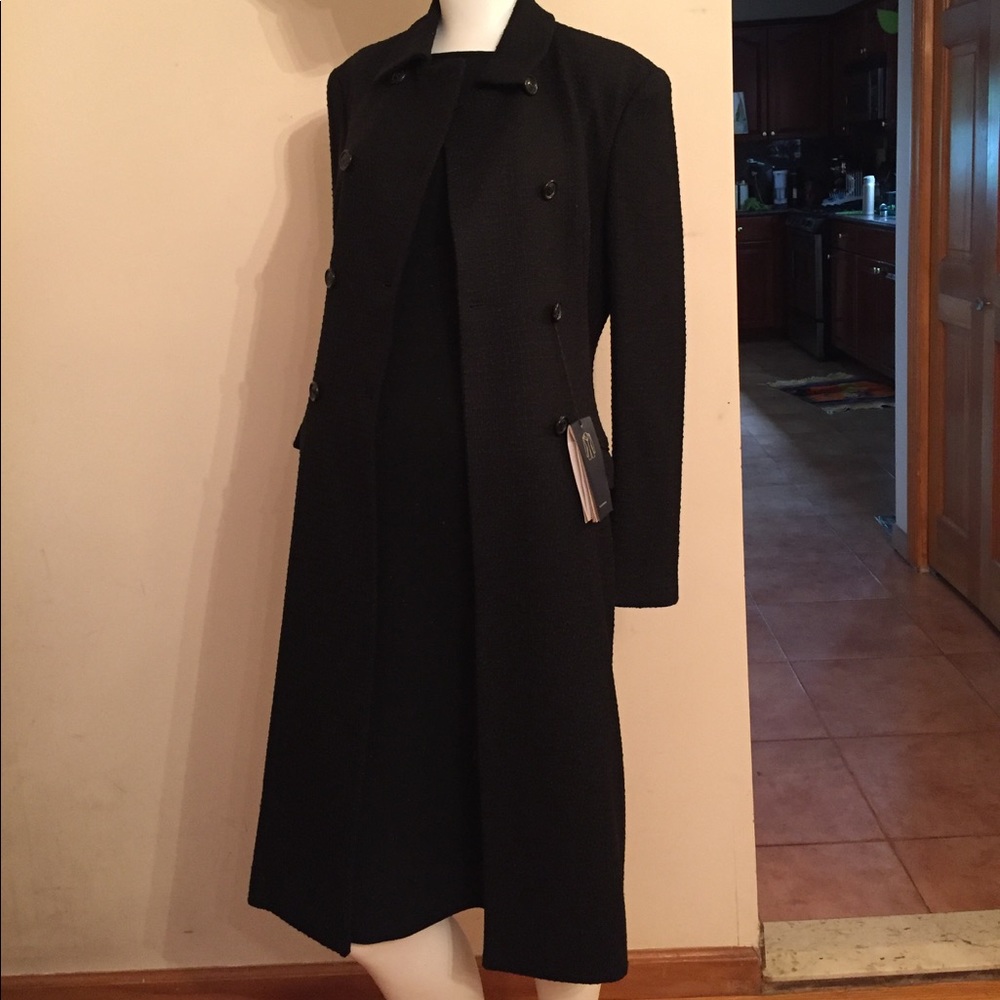 Piazza Sempione Black Light Wool Coat