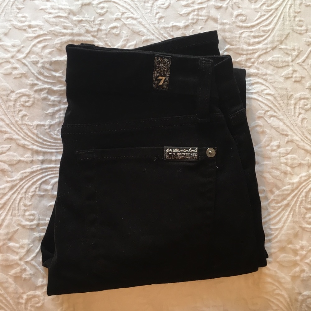 7 for all Mankind The Slim Cigarette Black Jean 24
