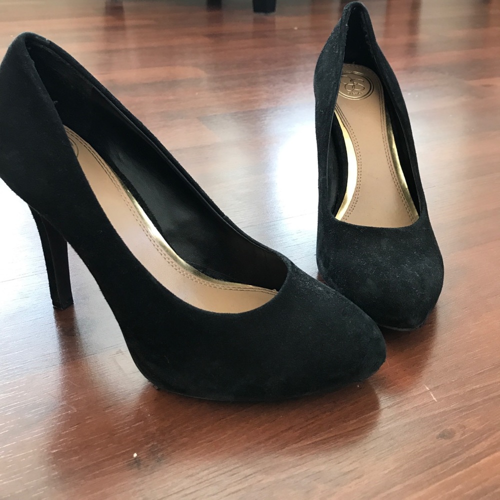 Jessica Simpson Black Suede Heels