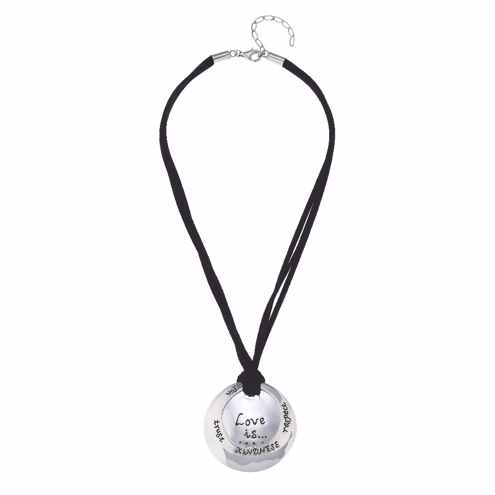 Kele & Co Love is .925 Sterling and Suede