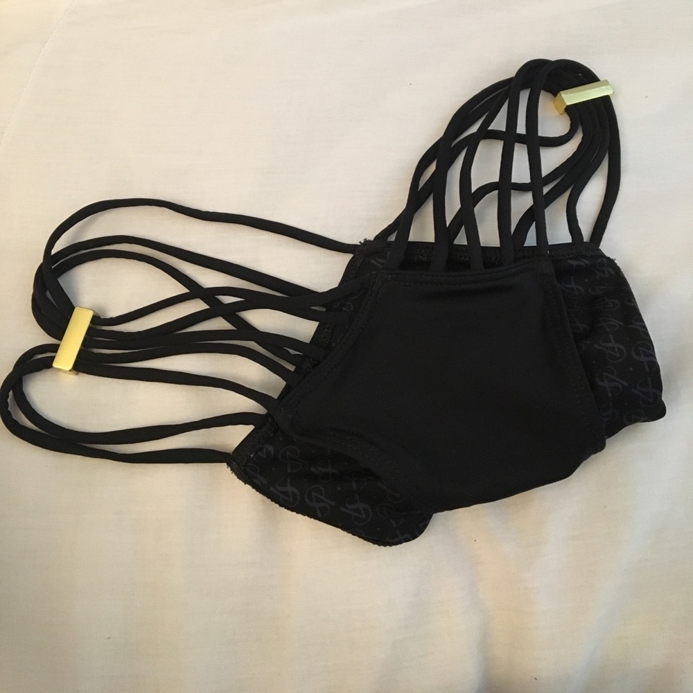 Victoria's Secret Black String Bikini Bottoms