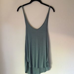 Teal low back tank