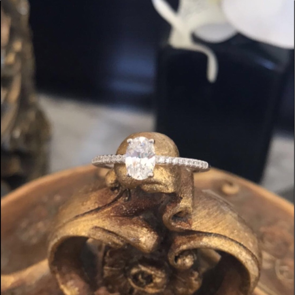 Berricle CZ Oval Ring .75 ctw