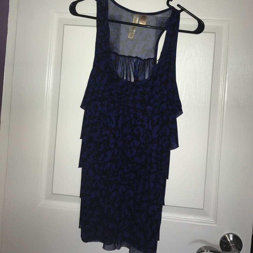 Ruffled razorback top