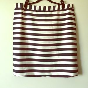 Striped pencil skirt