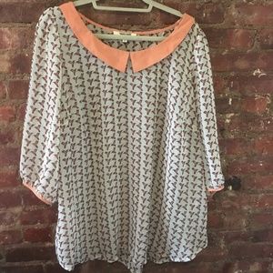 Hummingbird Print Blouse