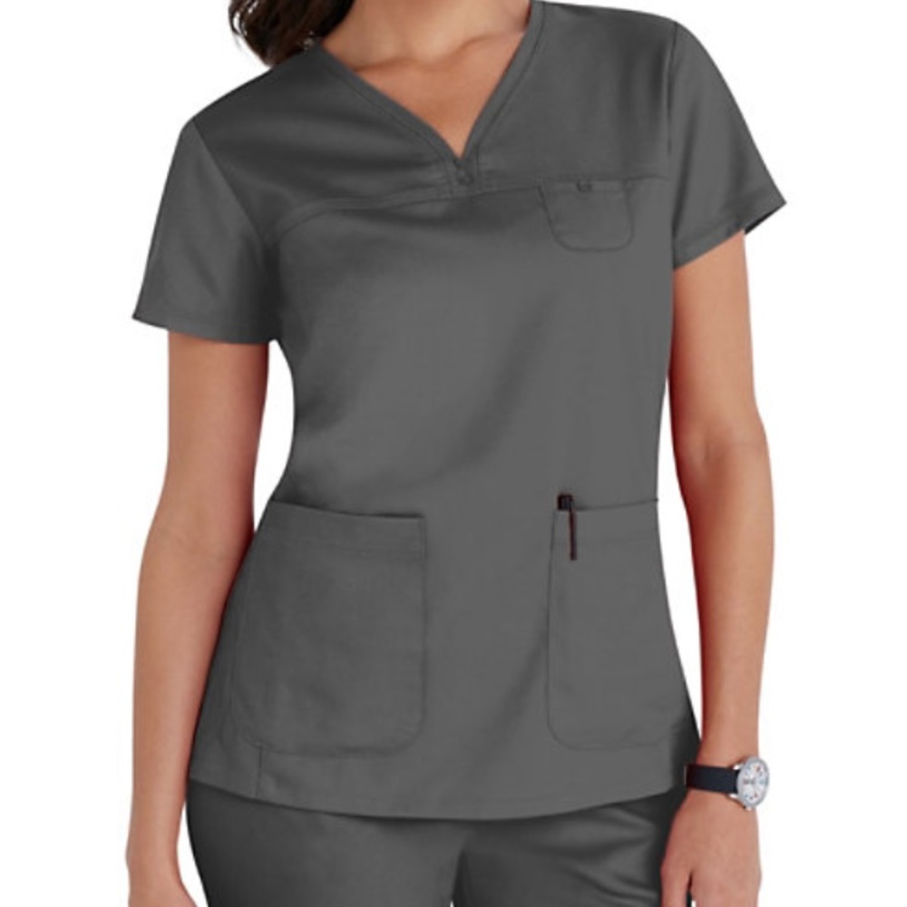 Grey's Anatomy 3 Pocket V-neck Yoke Scrub Tops