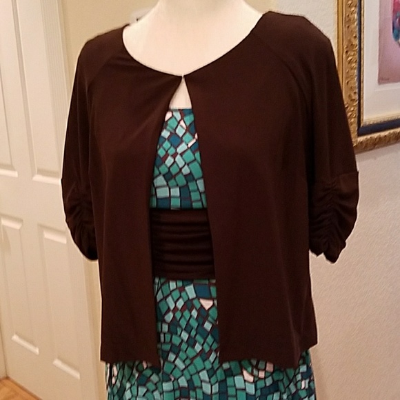 Women's 2-PIECE Sleeveless Dress and 3/4 Jacket - Picture 3 of 8