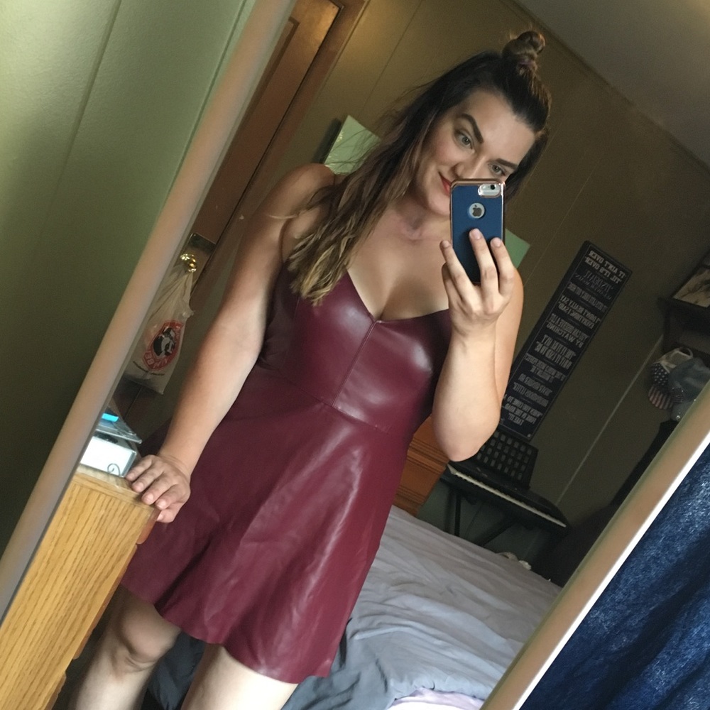 Forever 21 faux leather dress