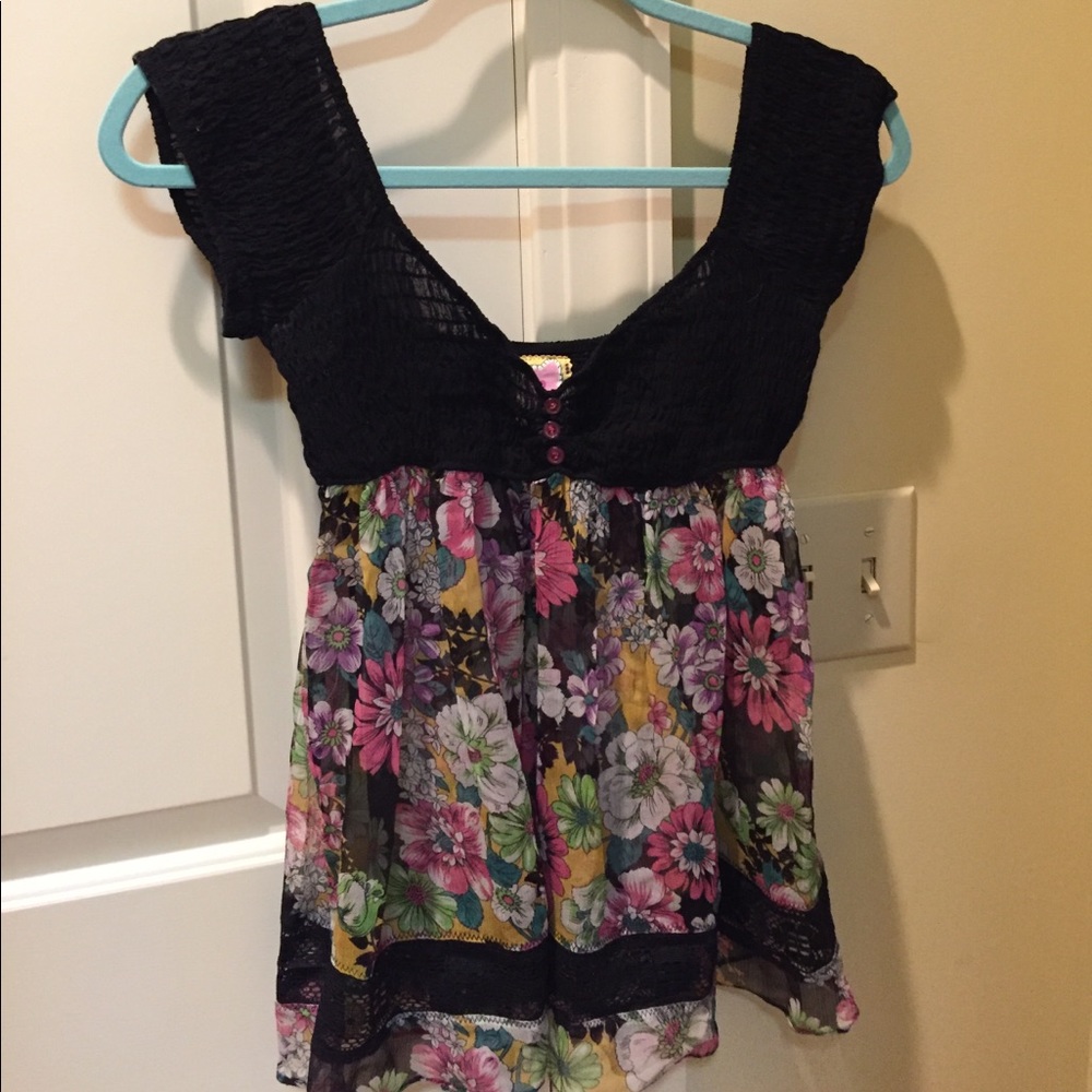 Free People Floral blouse S
