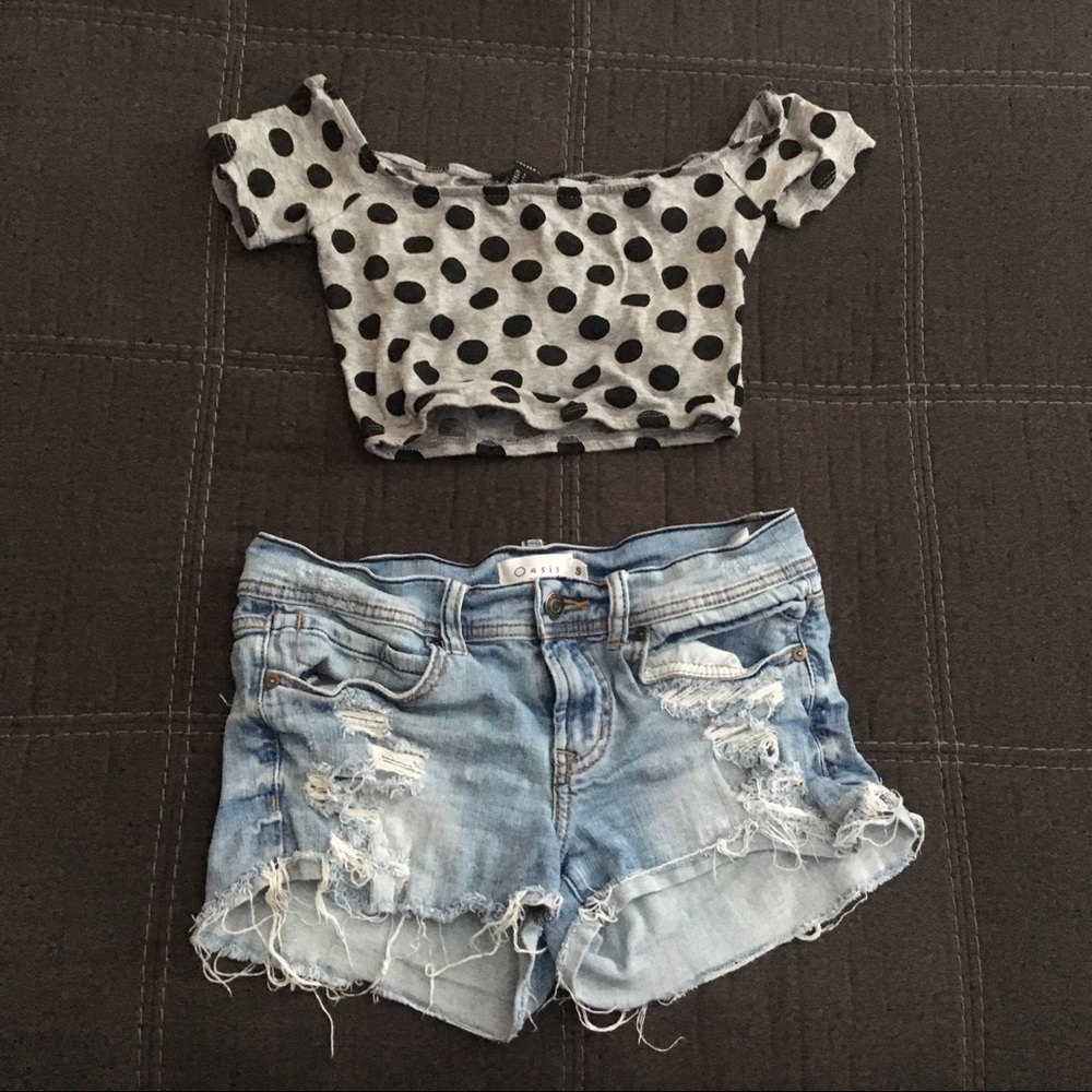Polka dot crop top