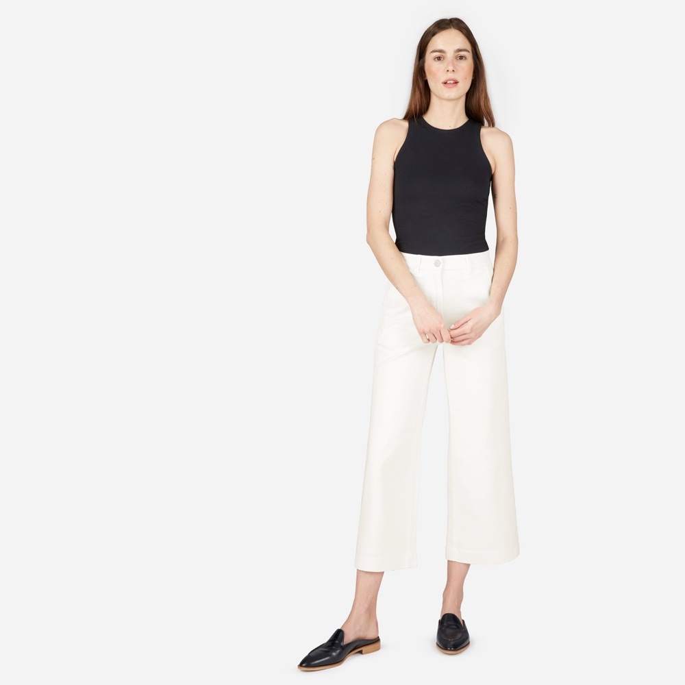 Wide leg crop jeans