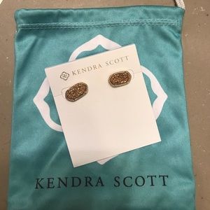 Kendra Scott gold drusy earrings
