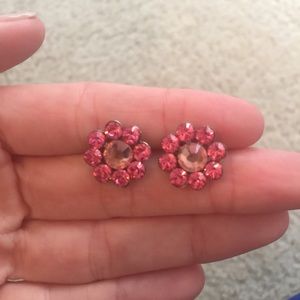 Authentic Tarina Tarantino Crystal Flower Earrings