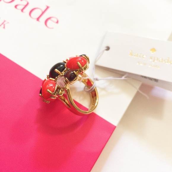 NWT Kate Spade burst into bloom floral ring SZ 7 - Picture 2 of 5
