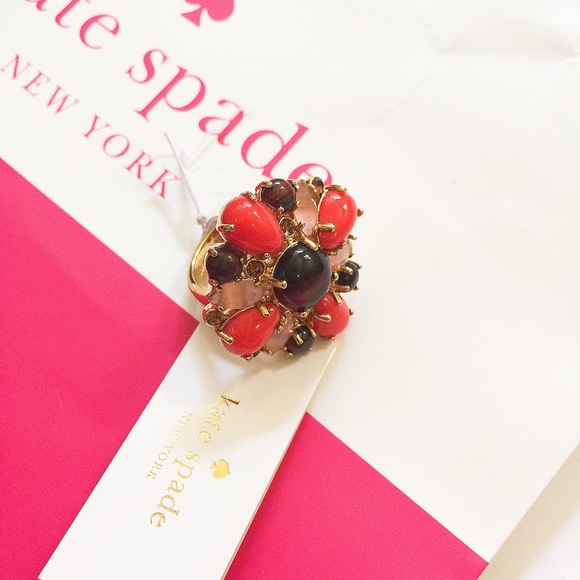 NWT Kate Spade burst into bloom floral ring SZ 7 - Picture 3 of 5