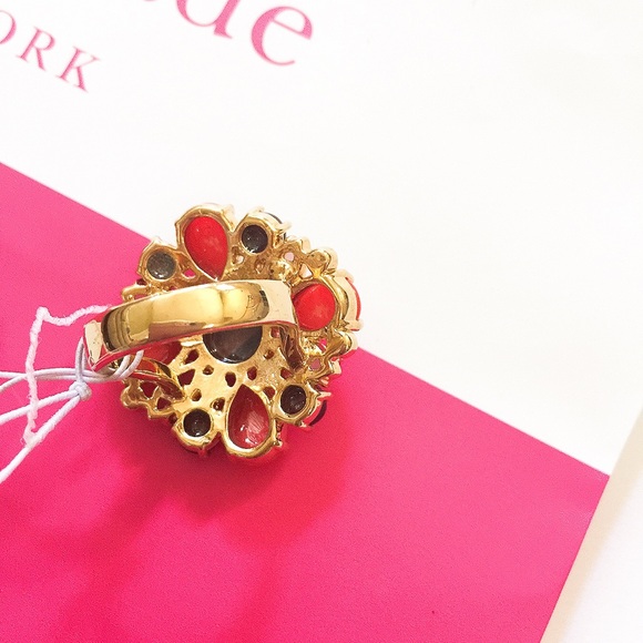 NWT Kate Spade burst into bloom floral ring SZ 7 - Picture 4 of 5