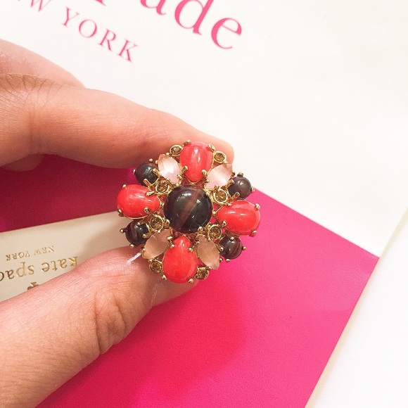 NWT Kate Spade burst into bloom floral ring SZ 7 - Picture 5 of 5