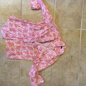 J CREW Women's Floral Button Down Shirt