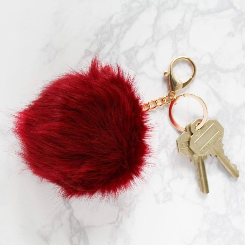 Jack + Lucy Faux Fur Pom Keychain