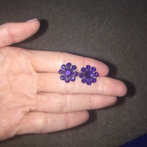 Authentic Tarina Tarantino Crystal Flower Earrings