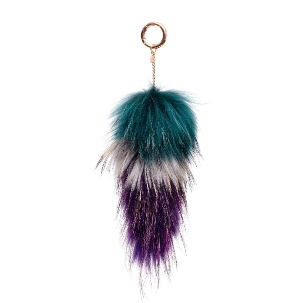 Blavish - Steve Madden Multi Color Fur Keychain