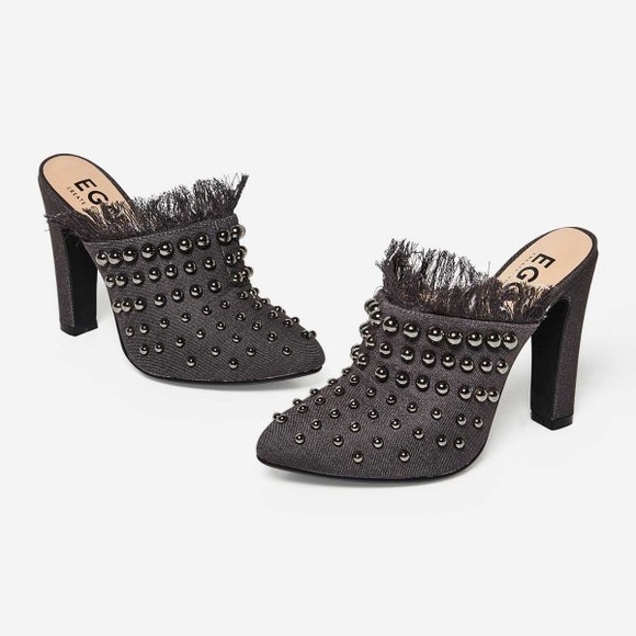 EGO Shoes - EGO Studded Denim Mule (BRAND NEW)