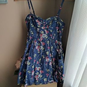 American Eagle Floral Fit & Flare Dress w/ Zipper