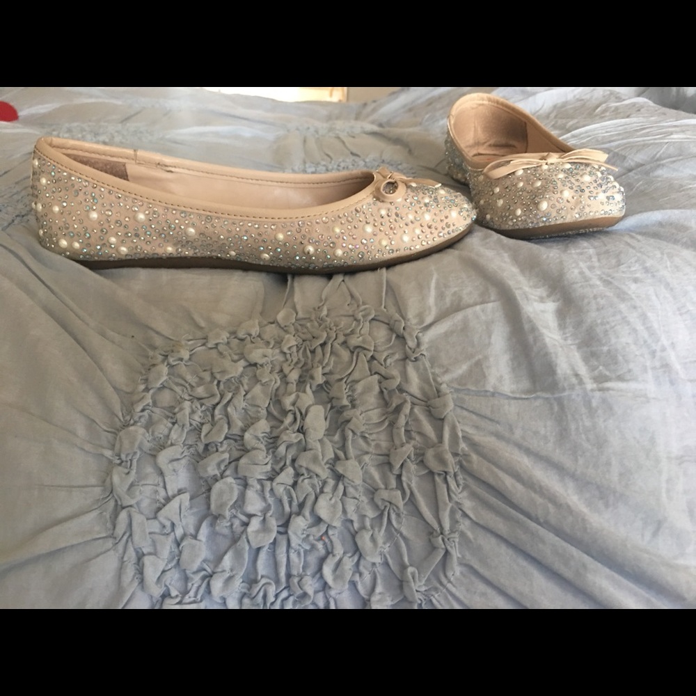 Girls beaded ballet flats