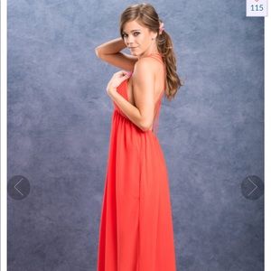 Tomato strappy maxi