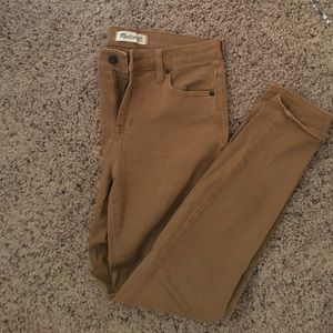 Madewell high rise skinny pants in camel