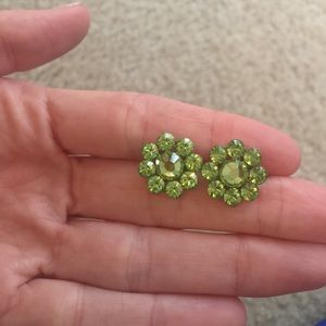 Authentic Tarina Tarantino Crystal Flower Earrings