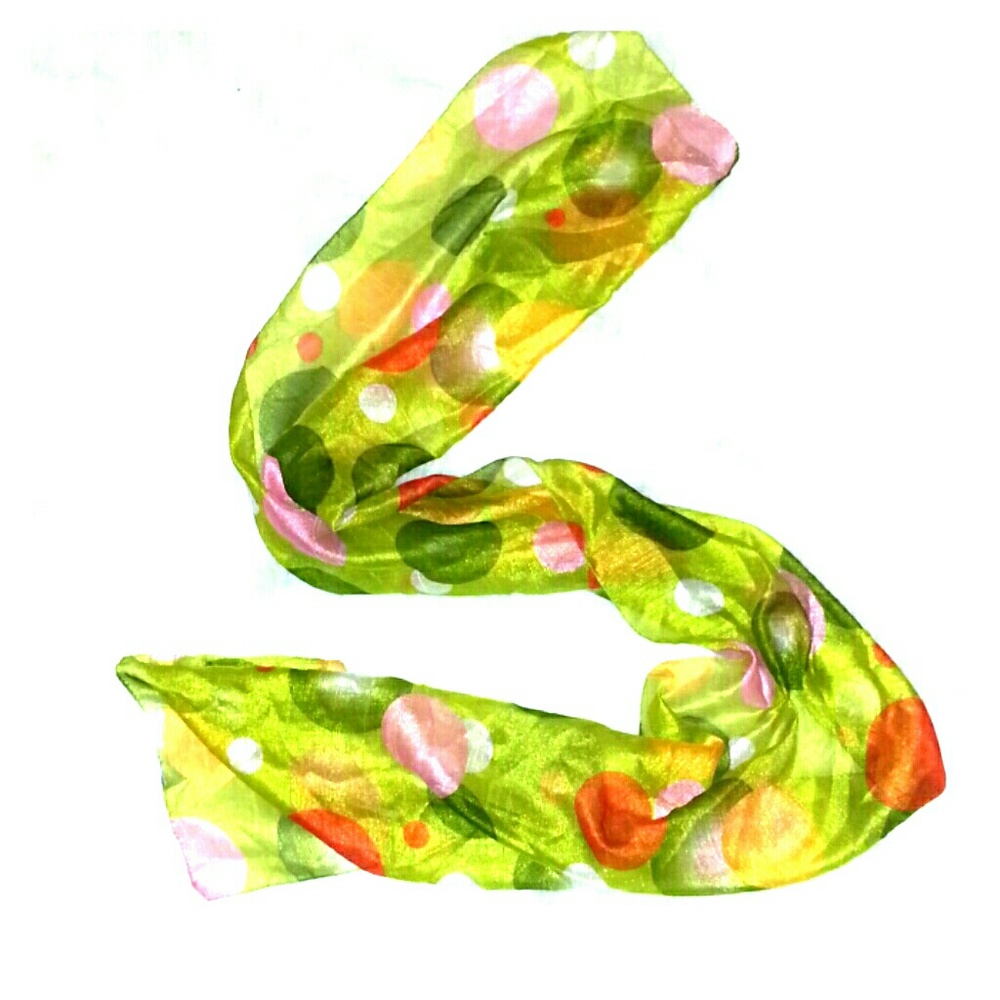 Stunning Polyester Multicolor Scarf. NWOT
