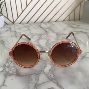 pink sunglasses round frames vintage