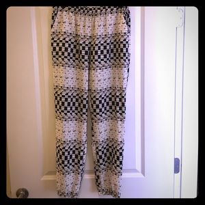 Top Shop black and white Harem pants
