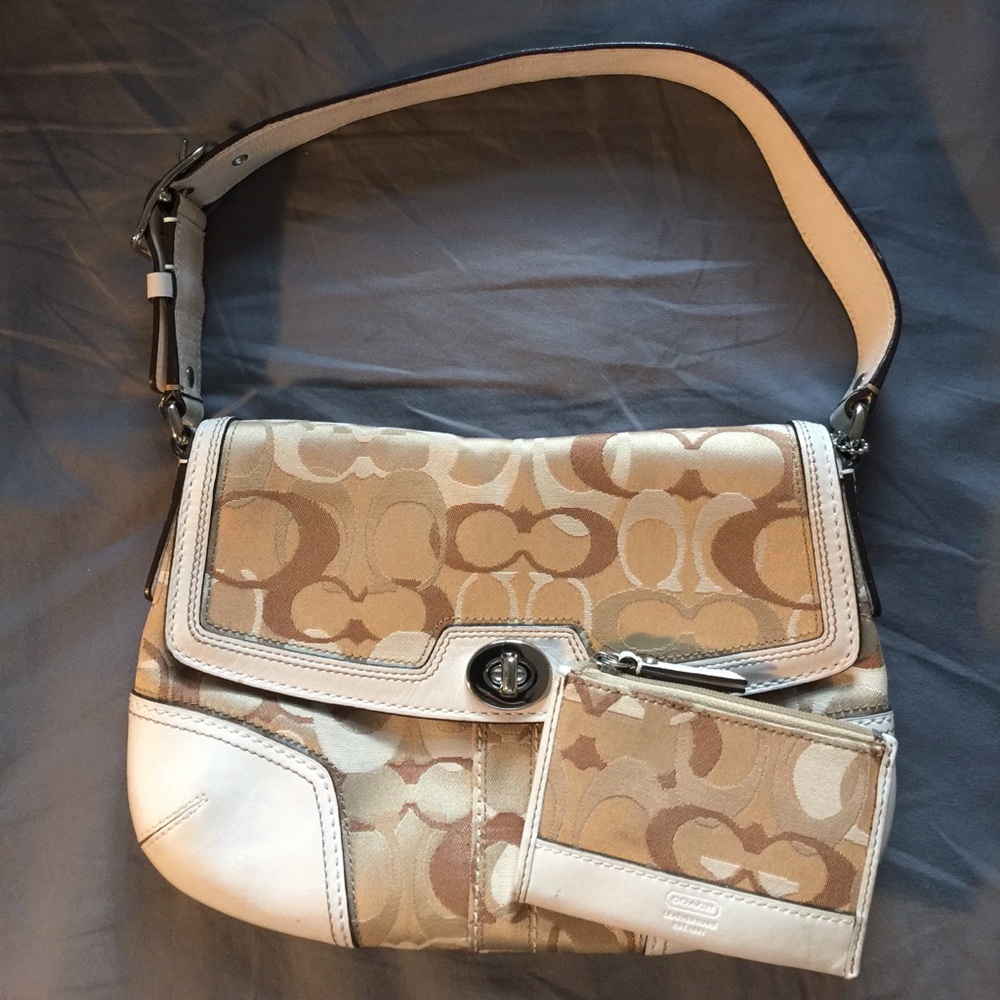 Coach handbag and coin purse