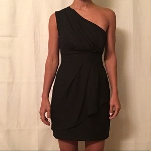 BCBG one shoulder black dress