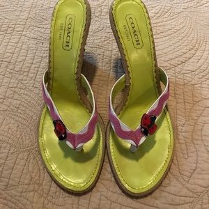 Coach Limited Edition Ladybug Wedges Size US 9.5