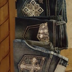 3 Pair of Girls Size 8 Boot Cut Jeans