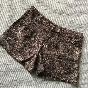 Anthro Floral High Waisted Shorts