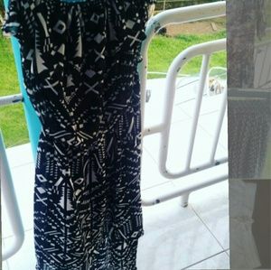 Black dress short in front long at back