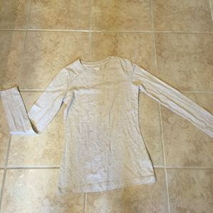 Basic Cream Long-Sleeve Shirt