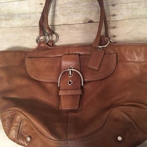 Large Coach Saddle Shoulder Tote/Business Bag